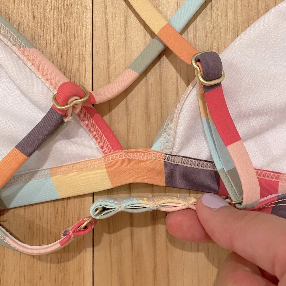 Rhythm. Multi-Color Striped Triangle Bikini - Picture 2 of 8